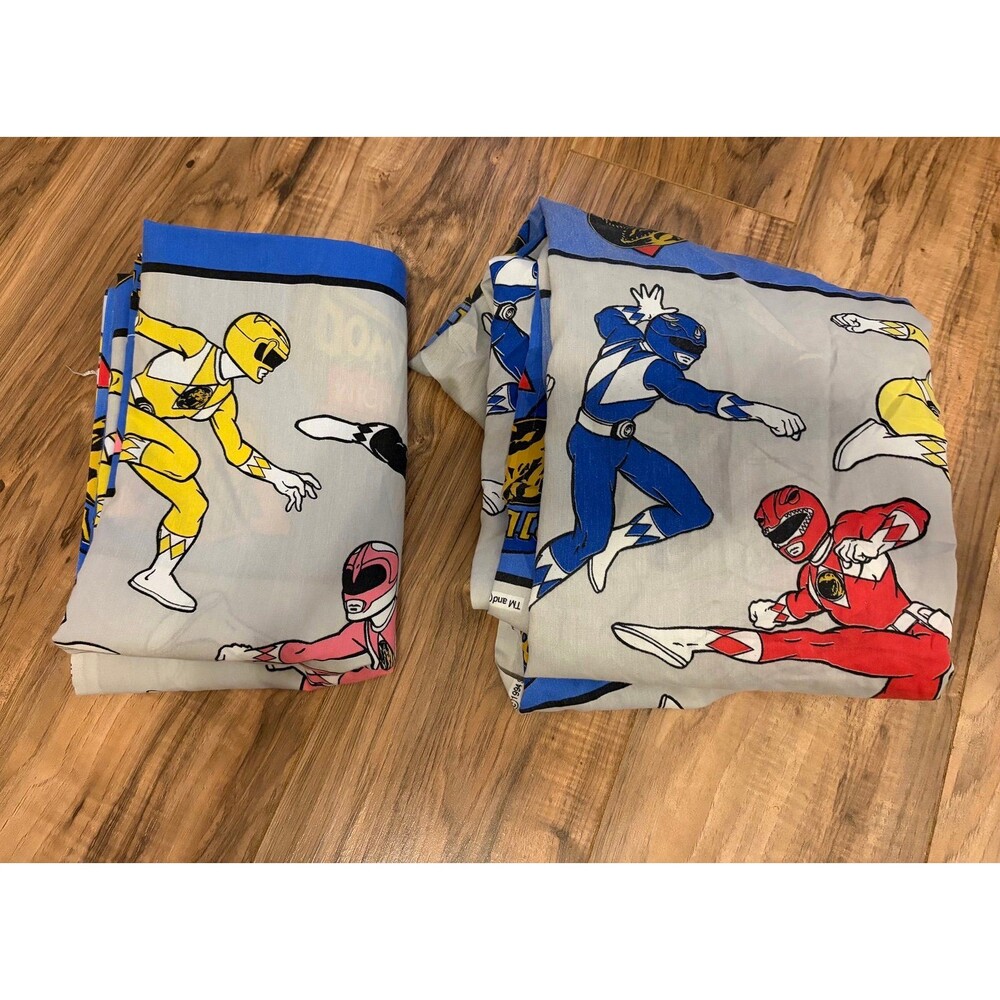 Saban's Mighty Morphin Power Rangers 1994 Twin Single Bed Sheet Set 2 Piece